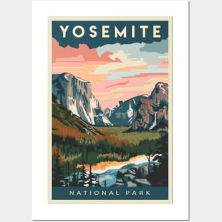 Yosemite National Park Vintage Travel Poster Posters and Art